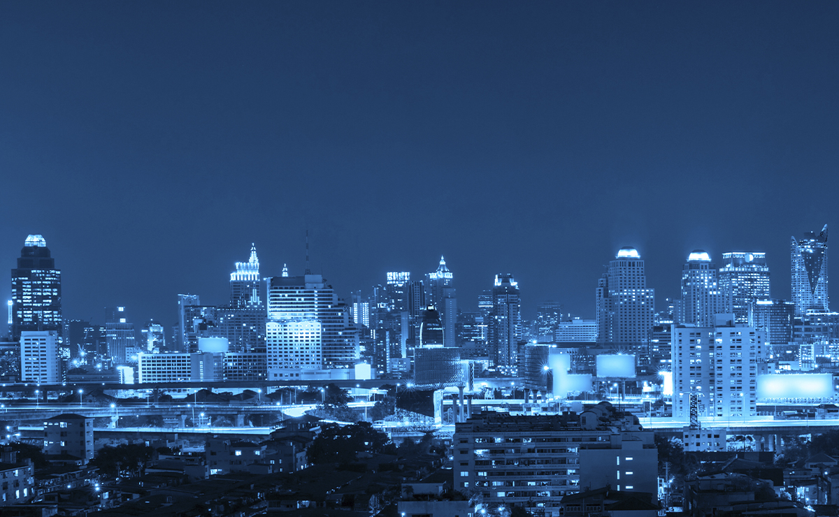 Panorama de una ciudad donde se aplica la Industria 4.0